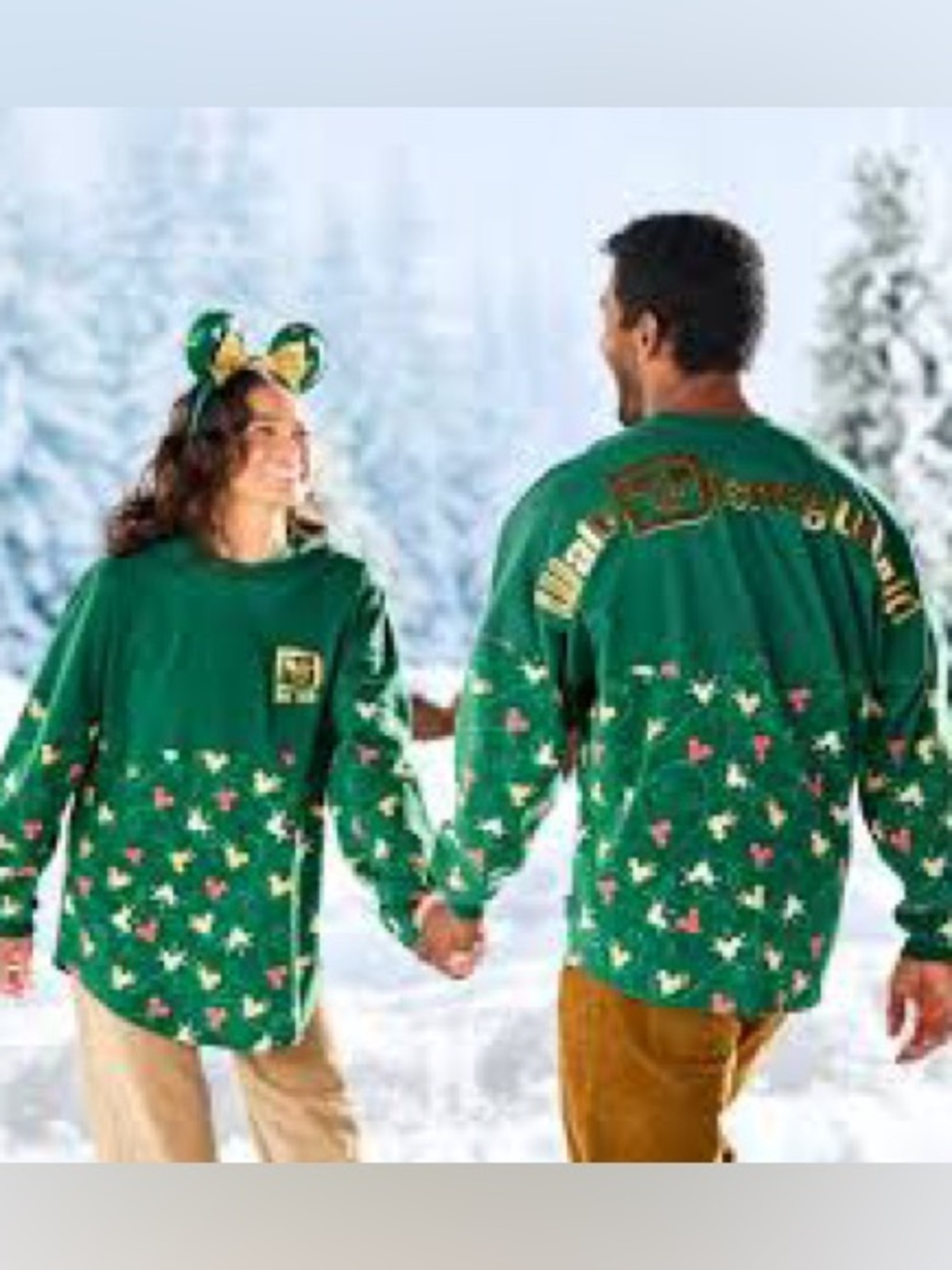 NWT Walt Disney World Holiday Mickey Mouse  Christmas Lights Spirit Jersey XL - Picture 3 of 12